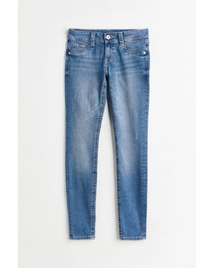 Skinny Low Jeans Denimblå