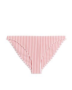 Bikinihose aus Seersucker Rot/Weiß