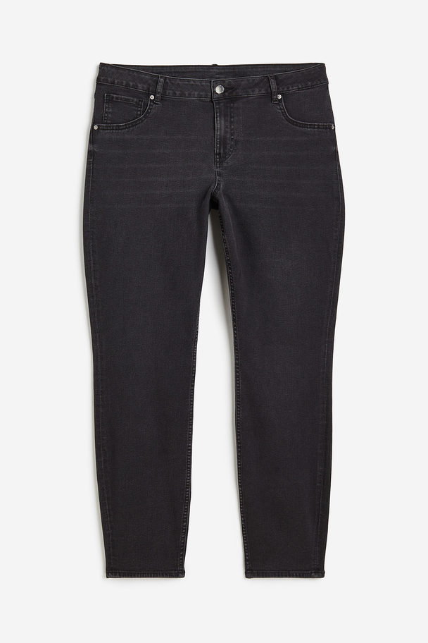 H&M H&M+ Low Ankle Jeggings Schwarz/Washed out