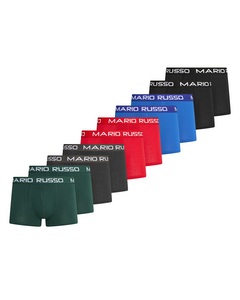 Mario Russo 10-Pack Basic Boxers Blau