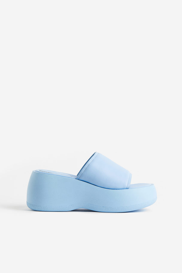 H&M Chunky Platform Sandals Light Blue