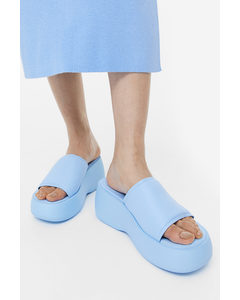 Chunky Platform Sandals Light Blue