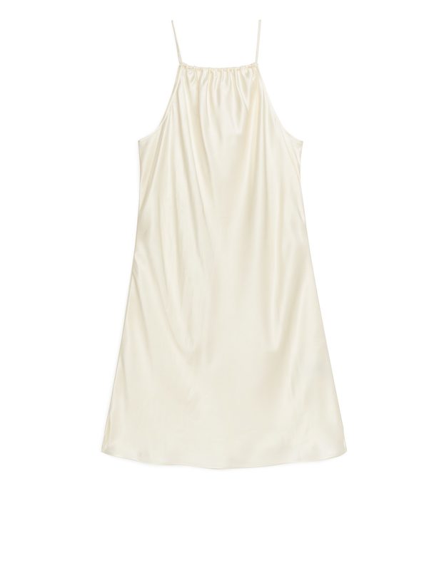 Arket Bias-cut Slip Dress Off White