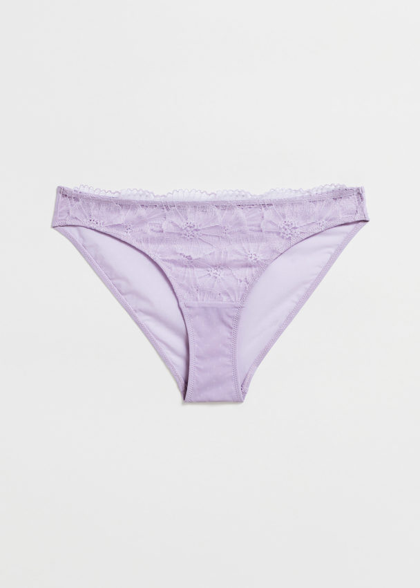 & Other Stories Poppy Lace Briefs Pastel Purple
