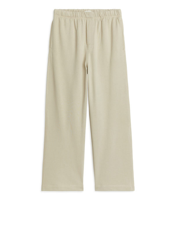 ARKET Cotton Jersey Trousers Beige