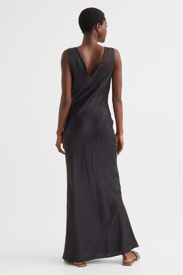 H&M Silk-blend Dress Black
