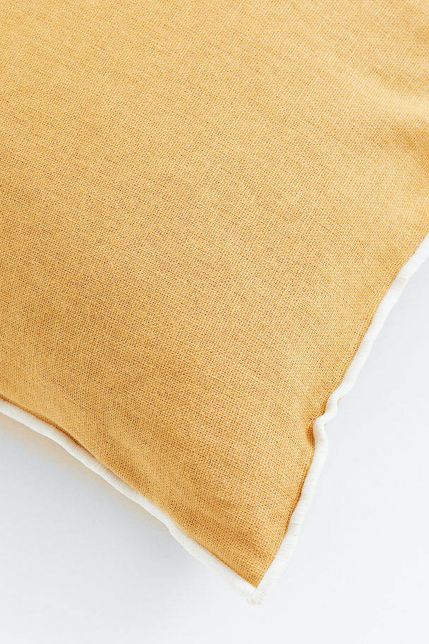 H&M HOME Linen-blend Cushion Cover Yellow