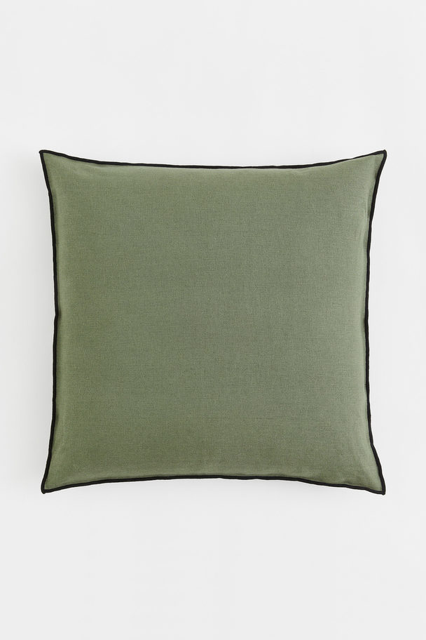 H&M HOME Linen-blend Cushion Cover Green