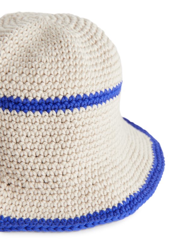 ARKET Crochet Sunhat Beige/blue