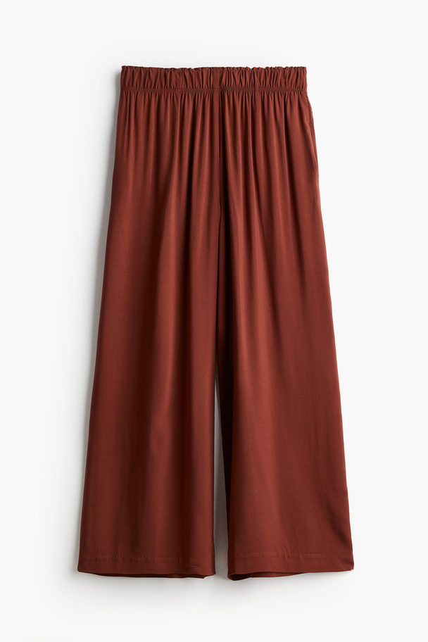 H&M Cropped Pull-on Broek Roestrood