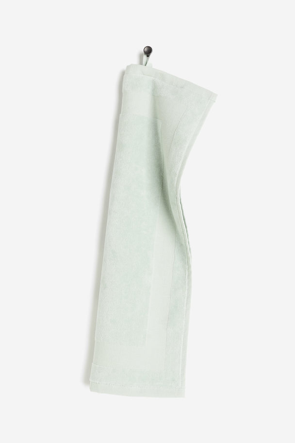 H&M HOME Velour Guest Towel Light Green