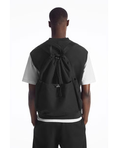 Drawstring Backpack Black