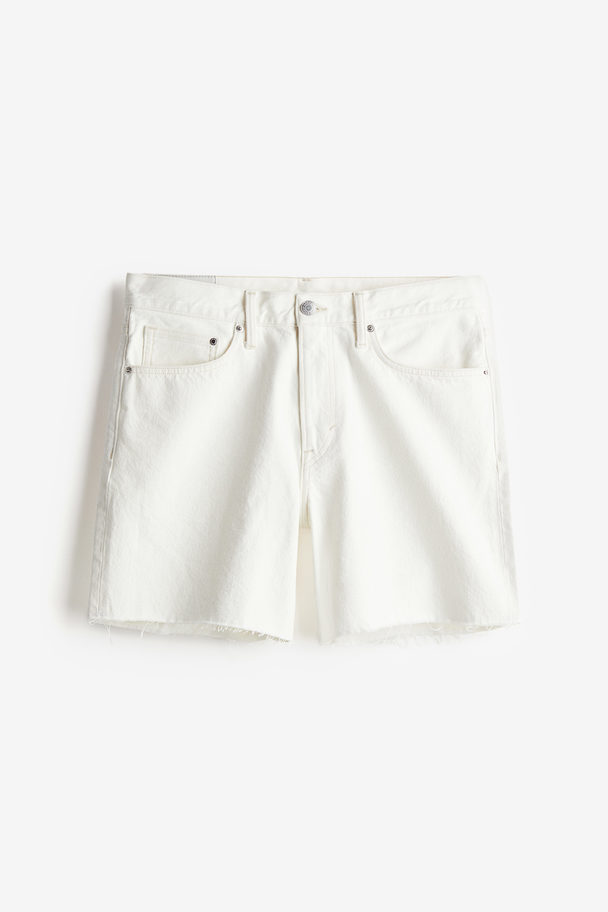 H&M Regular Shorts I Denim Hvid