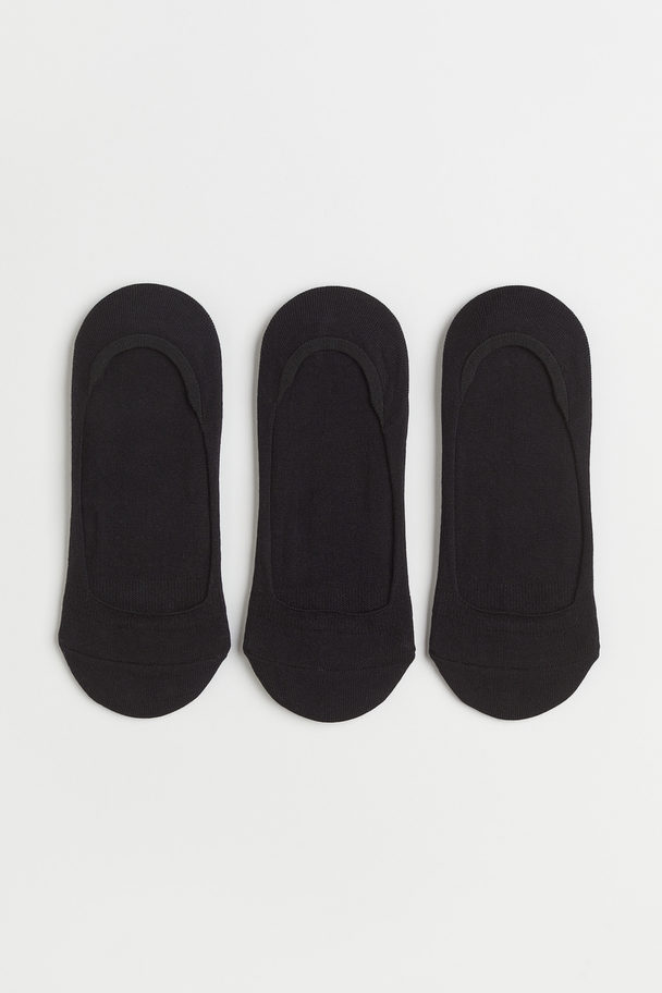 H&M 3-pack No-show Socks Black