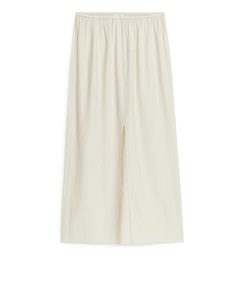 Crinkled Maxi Skirt Off White