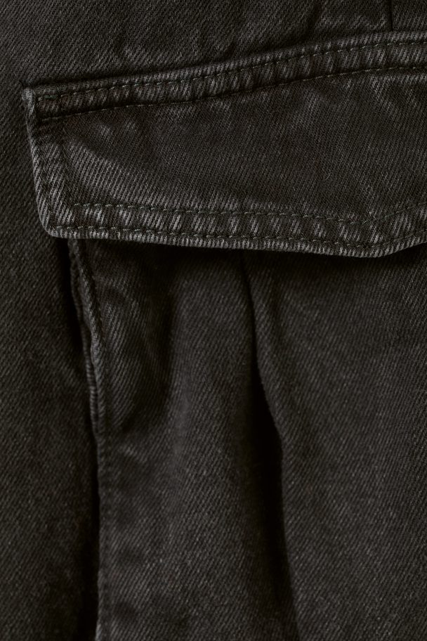Weekday Shilou Workwear Trousers Dark Grey Wash