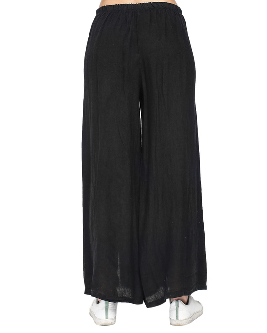 Le Jardin du Lin Button-front Skirt Pants In Pure Linen