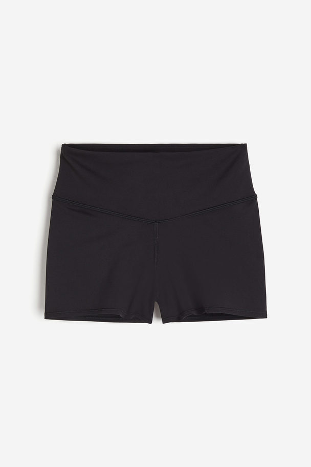 H&M SoftMove™ Sport-Hotpants Schwarz