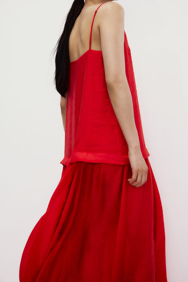 H&M Long Strappy Dress Red