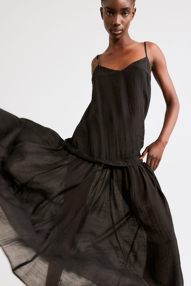 H&M Long Strappy Dress Black