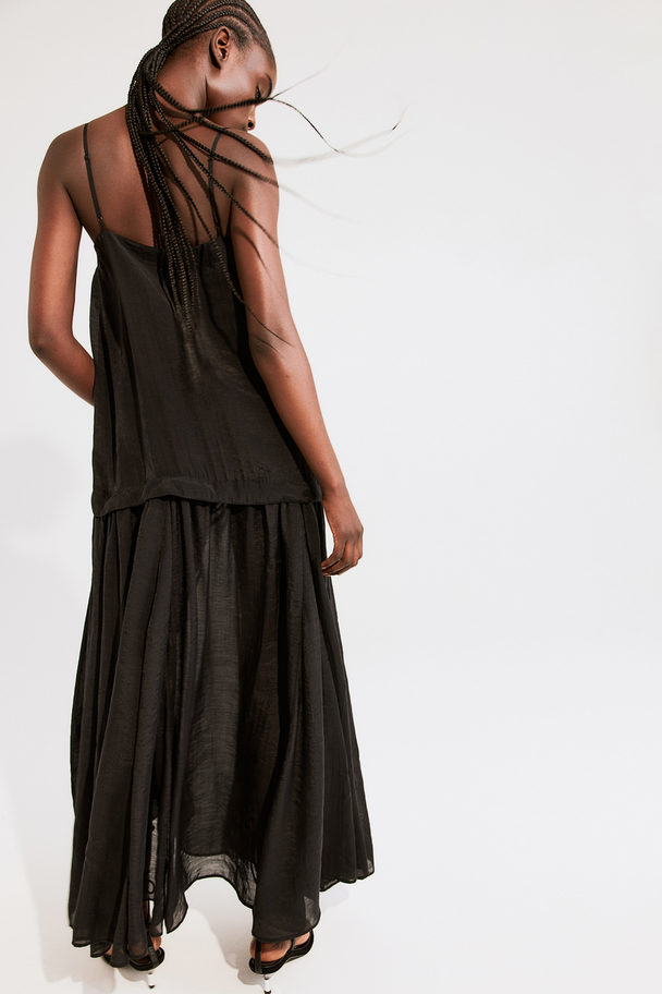 H&M Long Strappy Dress Black