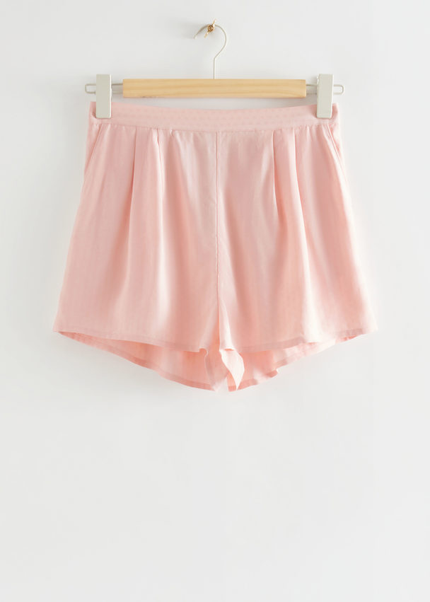 & Other Stories Soft Pyjama Shorts Light Pink