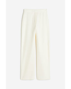 High-waisted Tailored Trousers Cream