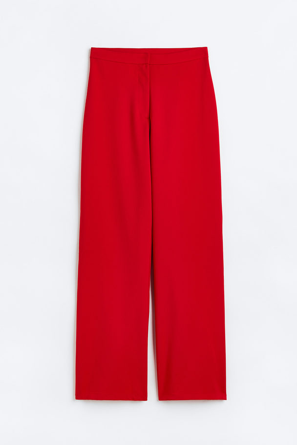 H&M Stylede Bukser Med Høj Talje Rød