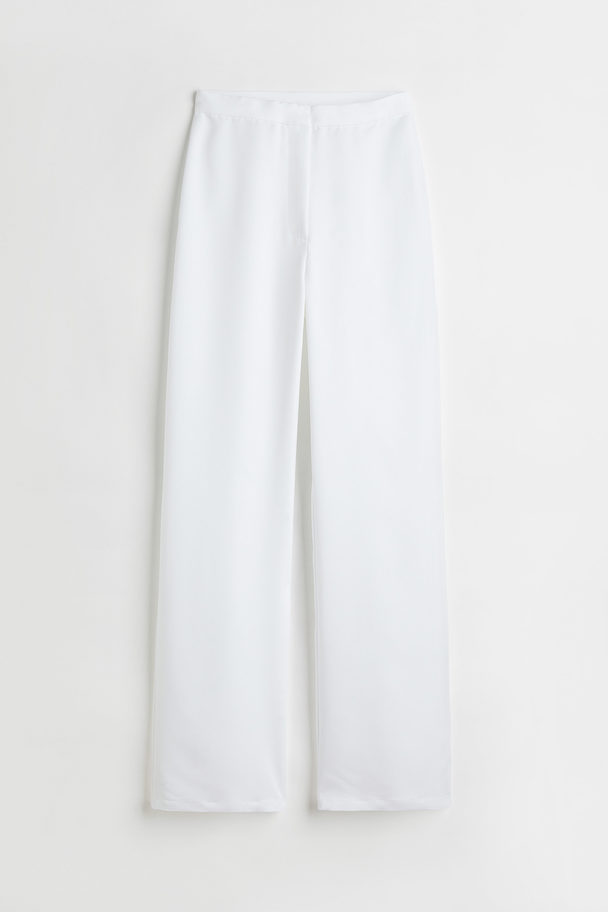 H&M High-waisted Tailored Trousers White