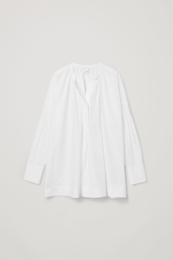 COS Pleated Tunic White