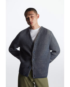 Relaxed-fit Knitted Cardigan Navy