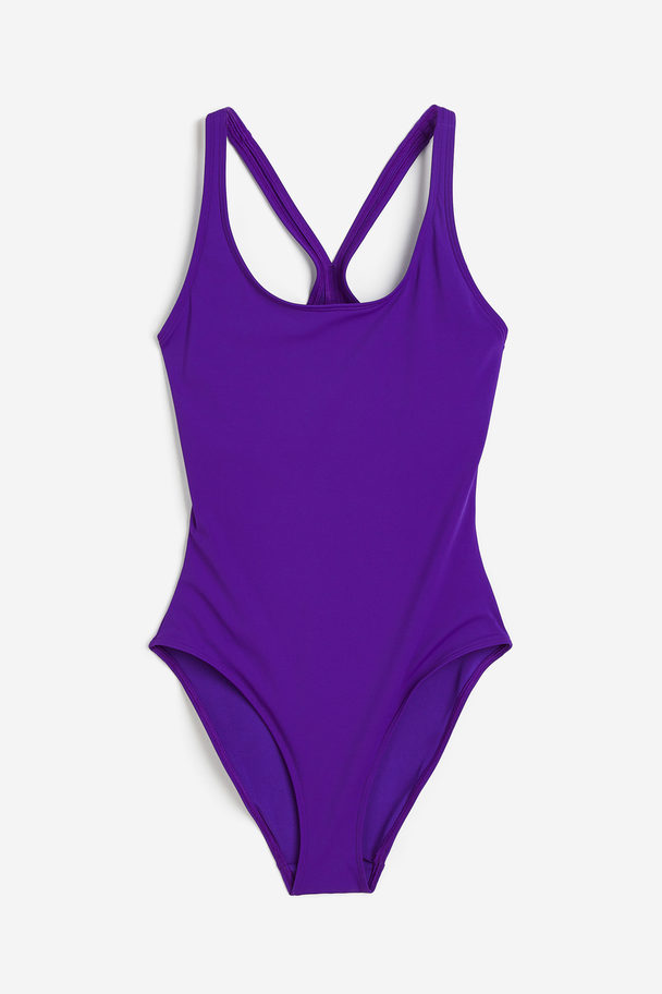 H&M Sports Swimsuit Dark Purple