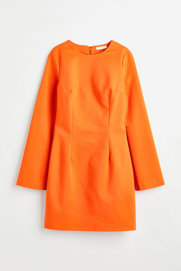 H&M Figurnära Klänning Orange