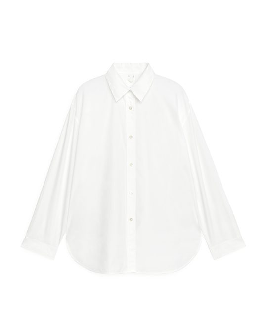 Arket Relaxed Poplin Shirt White