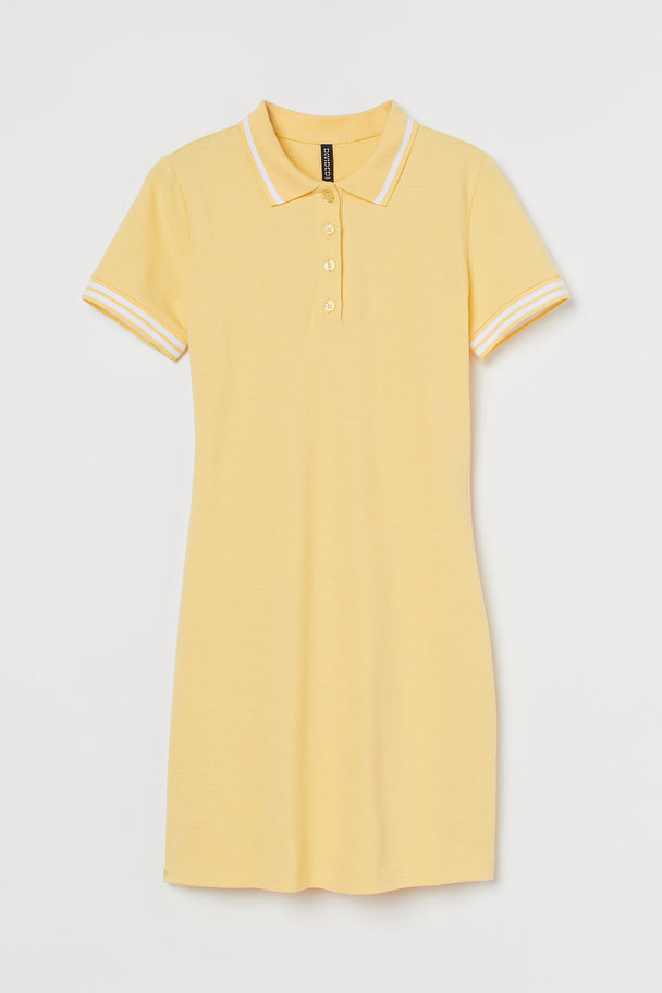 H&M Piqué Tennis Dress Yellow