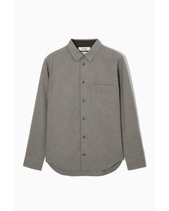 Brushed-cotton Shirt Stone