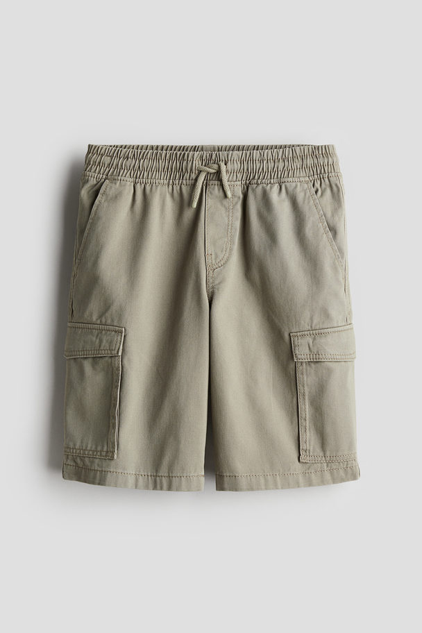 H&M Cargoshorts aus Twill Khakigrün