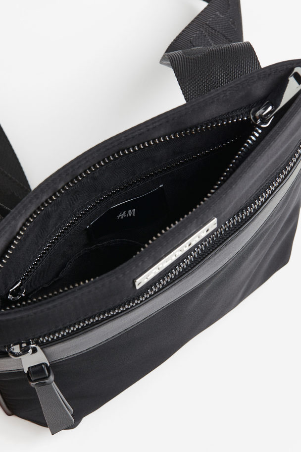 H&M Flat Shoulder Bag Black