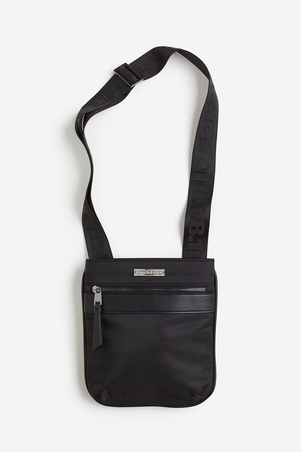 H&M Flat Shoulder Bag Black