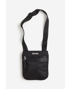 Flat Shoulder Bag Black