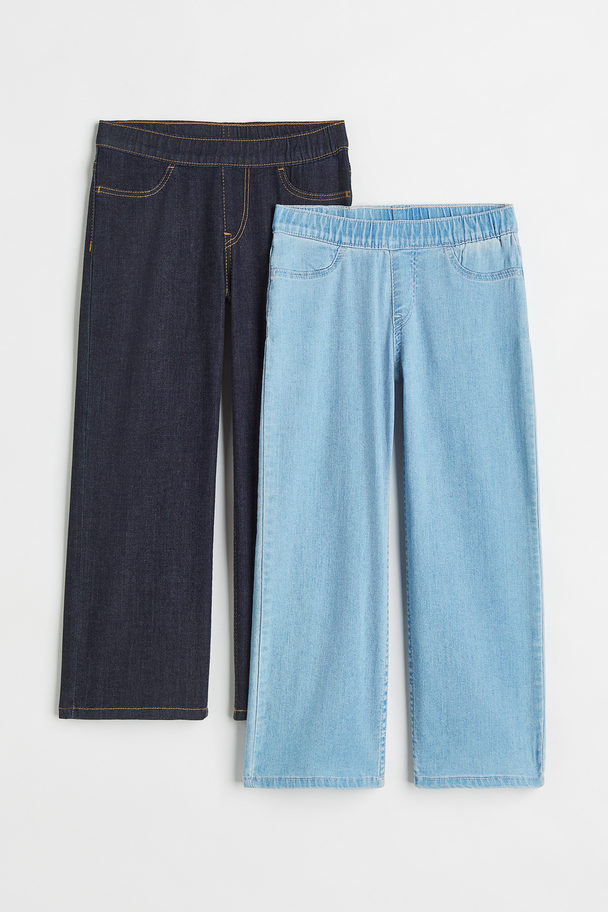 H&M 2er-Pack Superstretch Jeans Wide Fit