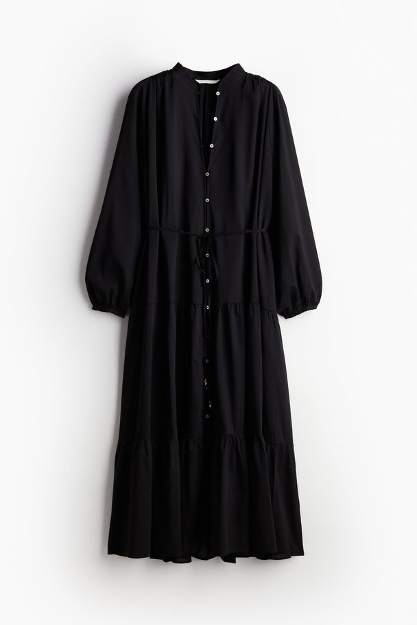 H&M Tiered Maxi Dress Black