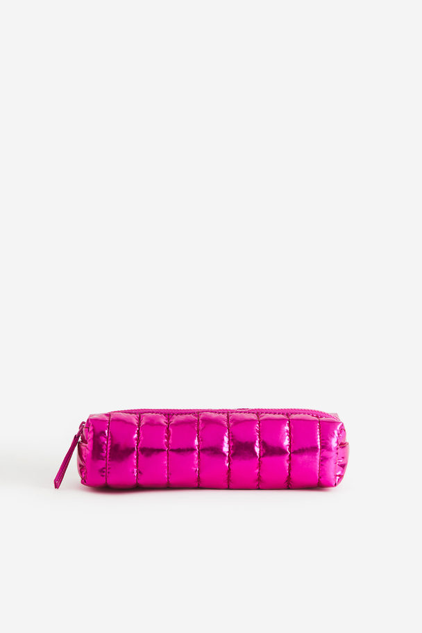 H&M Quilted Pencil Case Bright Pink