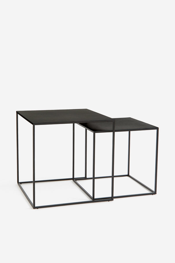 H&M HOME Metal Nest Of Tables Black