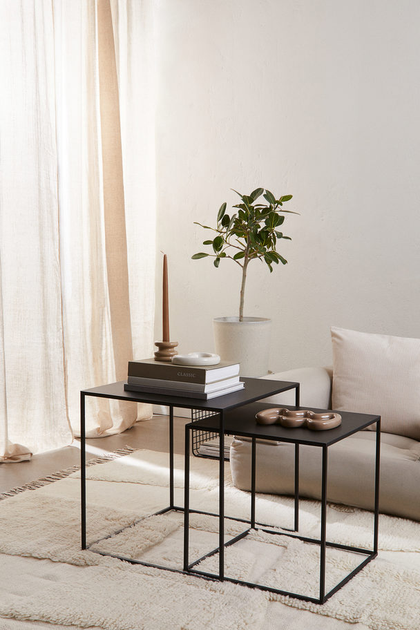 H&M HOME Metal Nest Of Tables Black