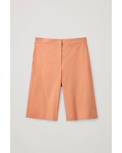 Knee-length Shorts Orange