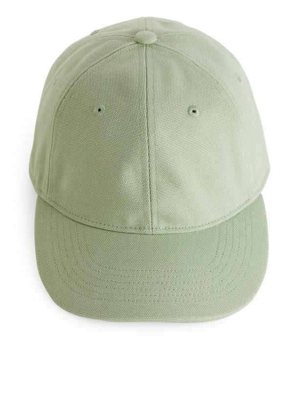 Arket Kappe aus Baumwollcanvas Hellgrün