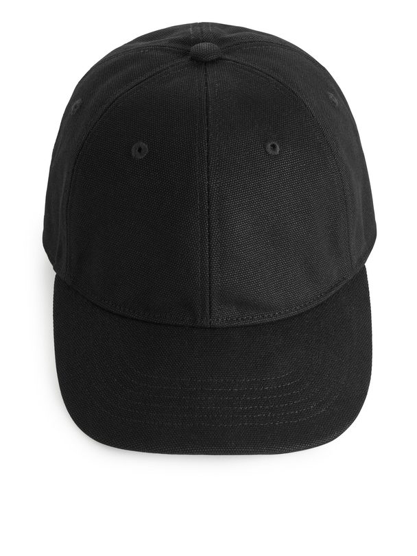 ARKET Cotton Canvas Cap Black