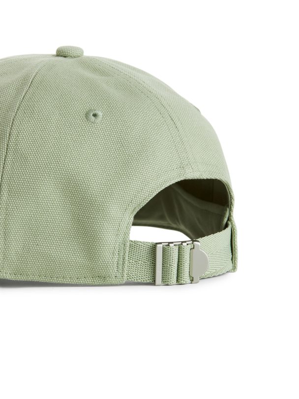 ARKET Kappe aus Baumwollcanvas Hellgrün