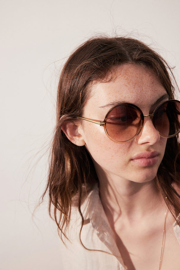 H&M Round Sunglasses Brown